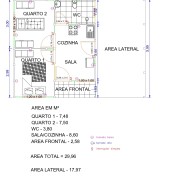 KIT 4 OBRA SEM ACABAMENTOS - CASA 5X6 COM ÁREA
