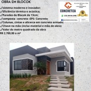Casa em Blocok, eficiência térmica e acústica - blocok chave na mão